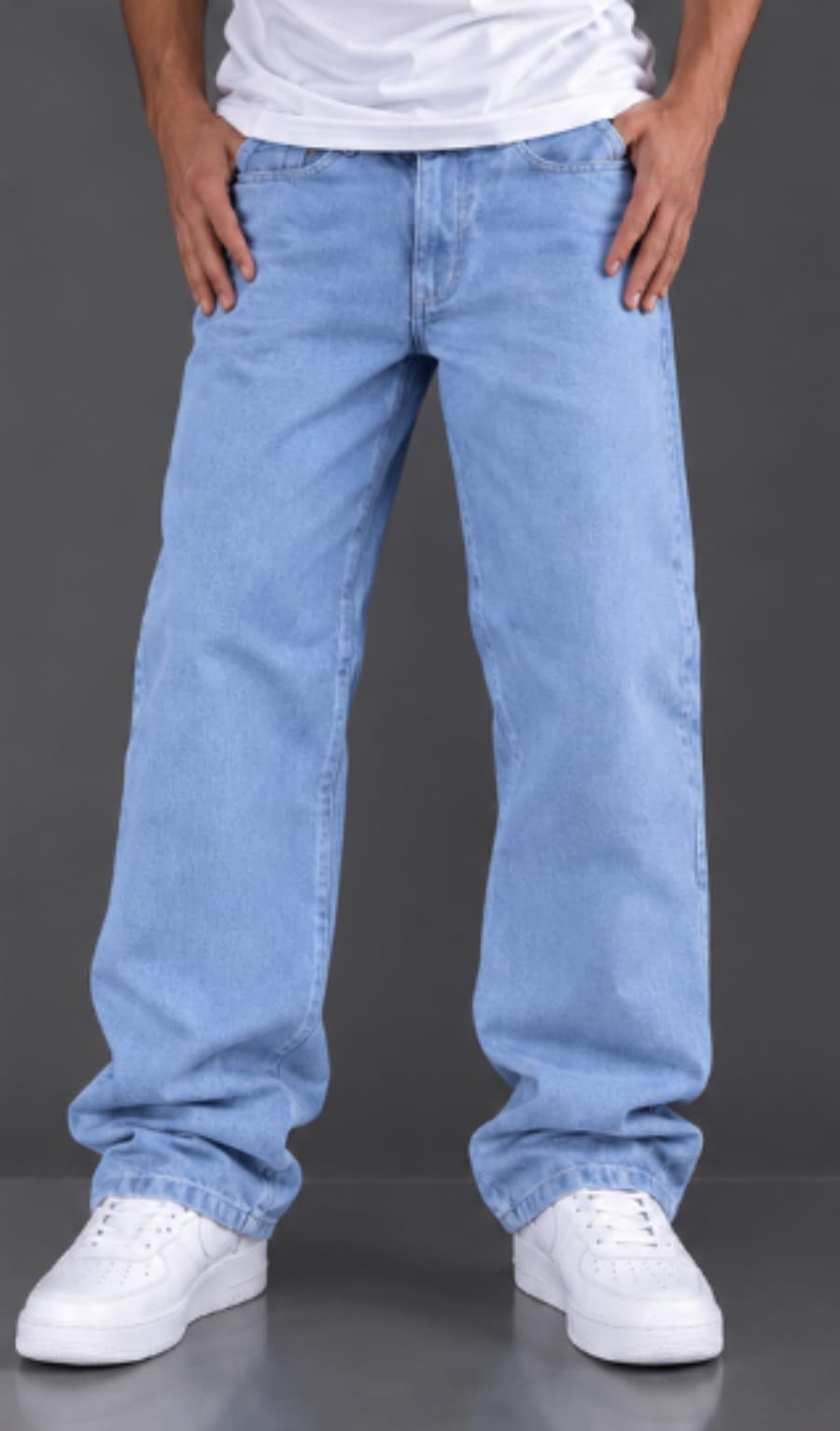 Calça Jeans Wide Leg Premium Azul Claro
